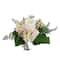 Northlight; Pink & Green Hydrangea & Berry Hurricane Glass Candle Holder; Category:Spring Floral Arrangements; Image:3